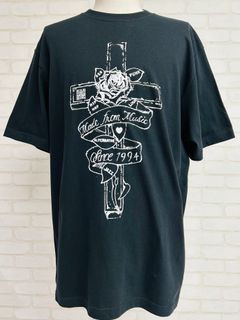 GODSIZE ローズクロス フロントバックプリントTシャツ