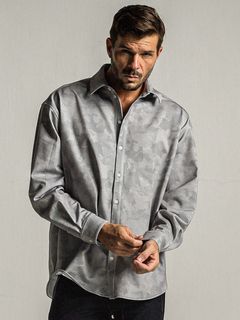 《予約9月1日18時締め》 jersey  jack shirts  / シャツ / グレーカモ