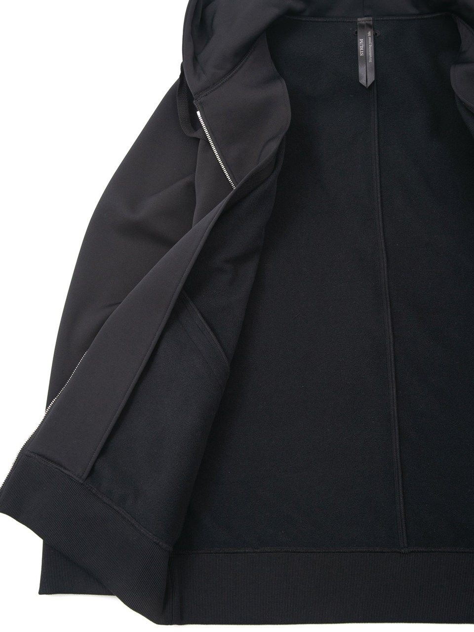 コーデュラ 裏フリース ジップアップ フーディー /  Zipup Hoodie  / ブラック 【STRUM】