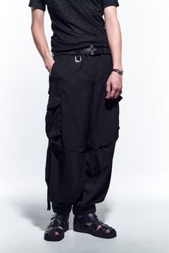 《予約品》 WideCargoPants カーゴパンツ Mesh / Black 【kiryuyrik】 3月入荷予定