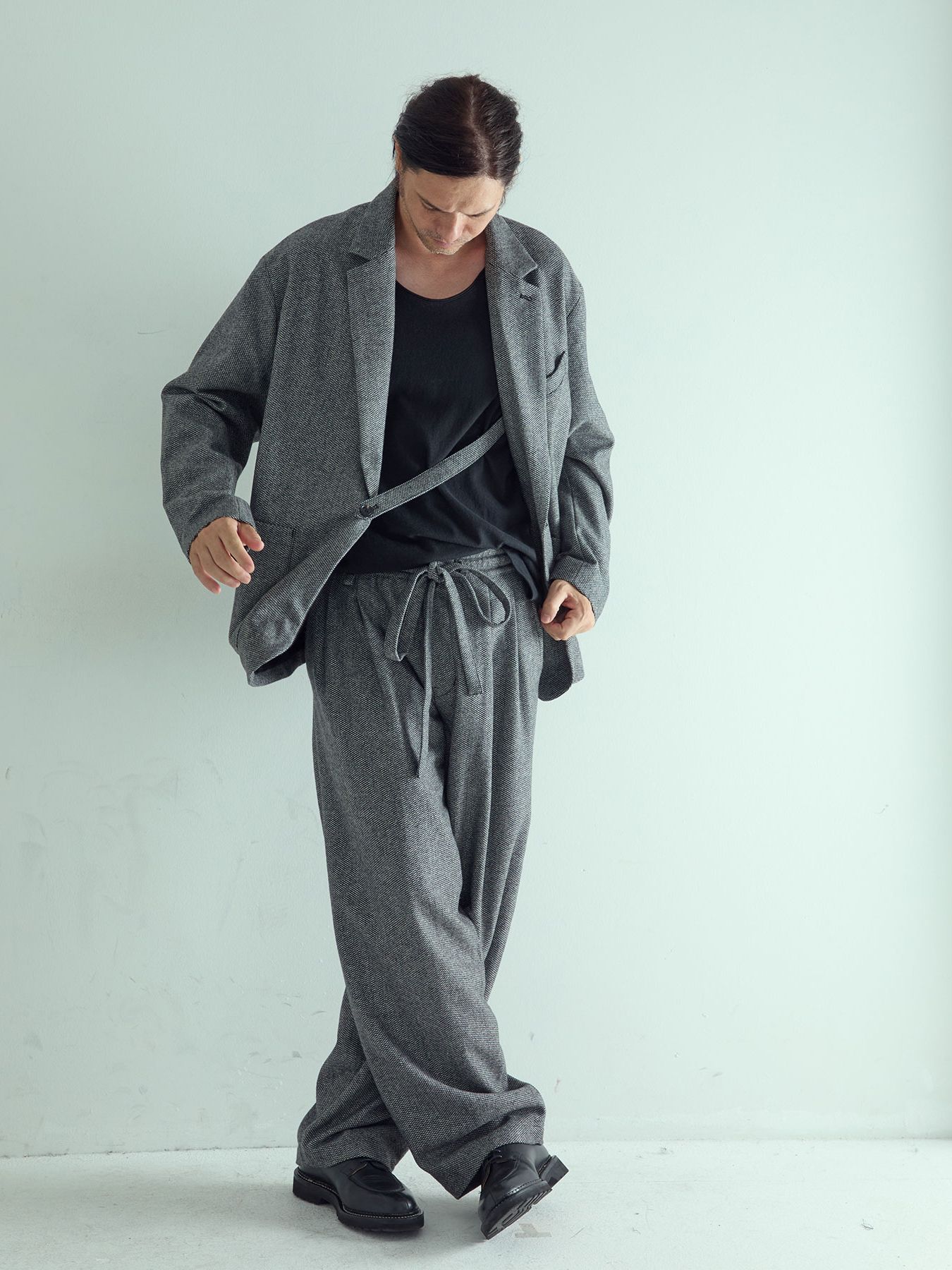 【予約品 】LOUNGECUT JACKET / ジャケット / アイボリー× ブラック