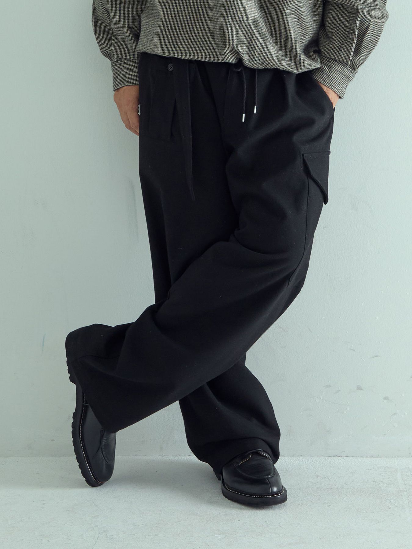 【予約品 】WOOLPILOTPANTS / ウールミリタリーパンツ / ブラック