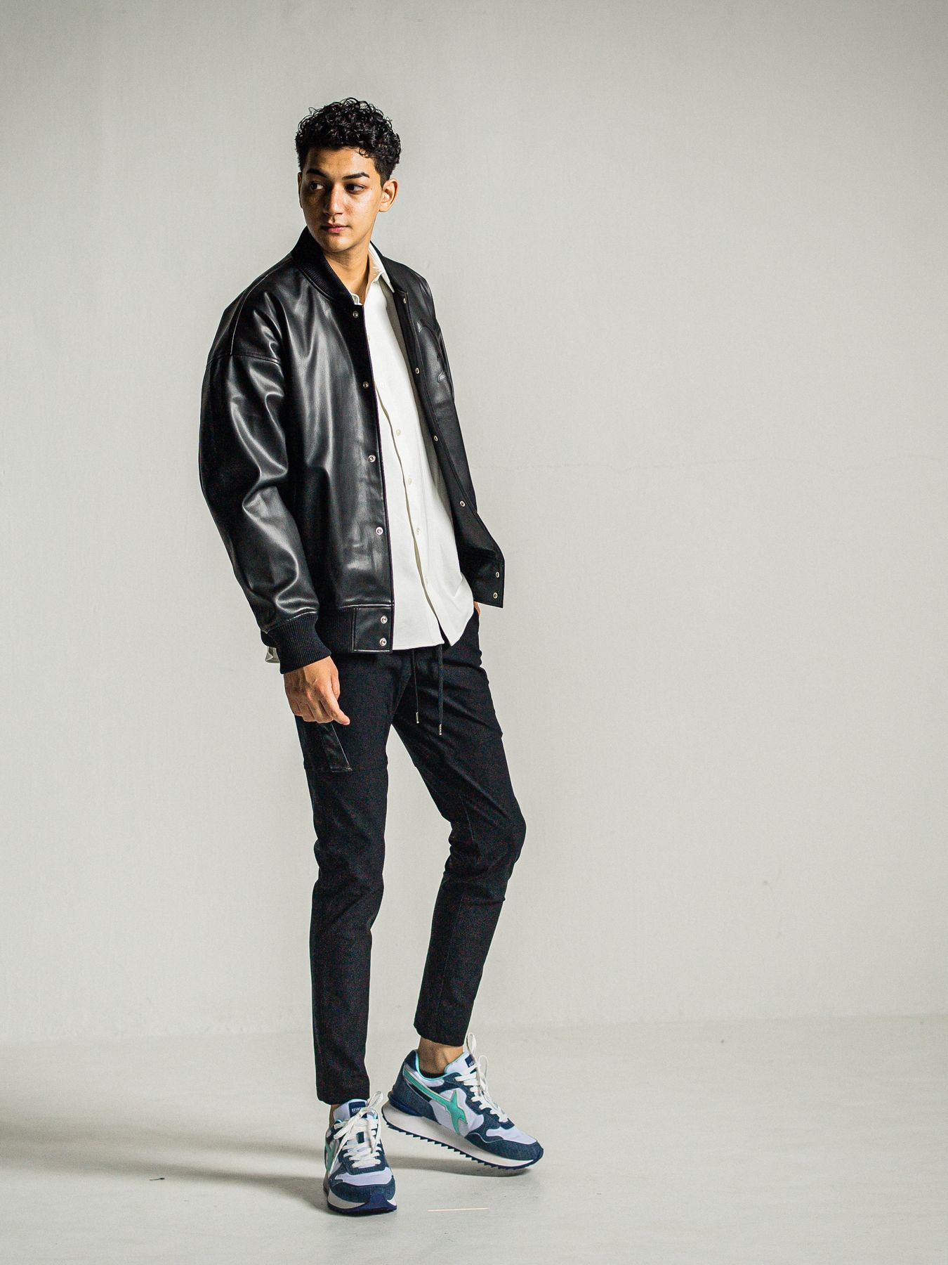 コラボ限定 W6YZ×RESOUNDCLOTHINGコラボスニーカー / ブルーグリーン