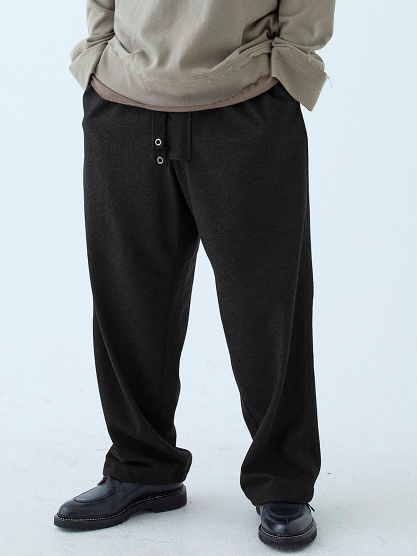 【予約品 】Woolnapp trousers / ウール イージートラウサーズパンツ / ブラック