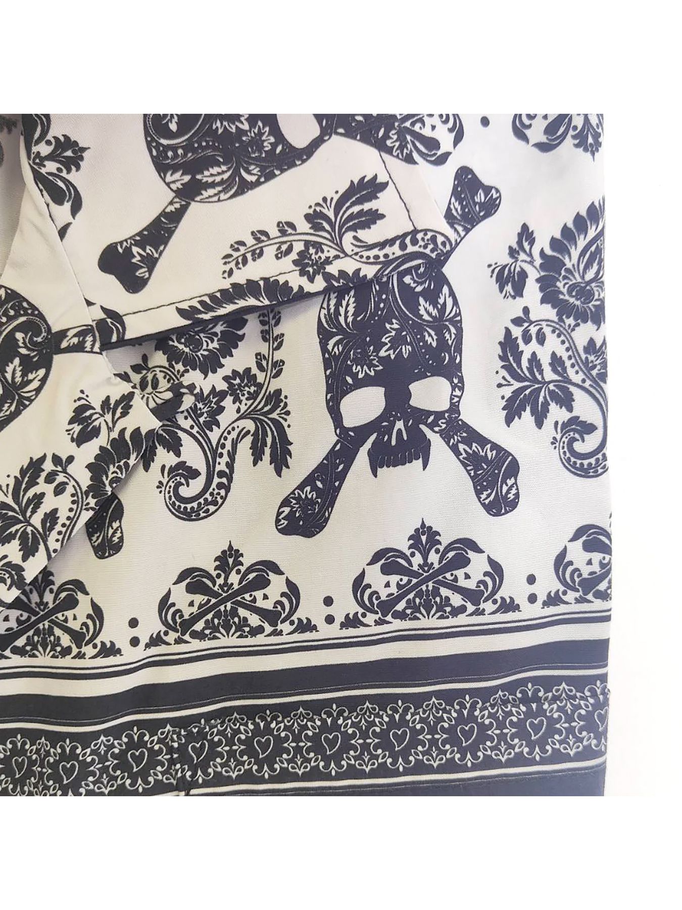 ETHNIC HALF SLEEVE SH / 半袖シャツ / ブラック【Roen】