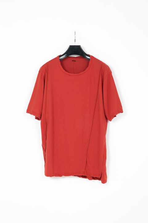 Hard Twist Cotton Oversize Crew Neck T-shirt   / レッド 【STRUM】