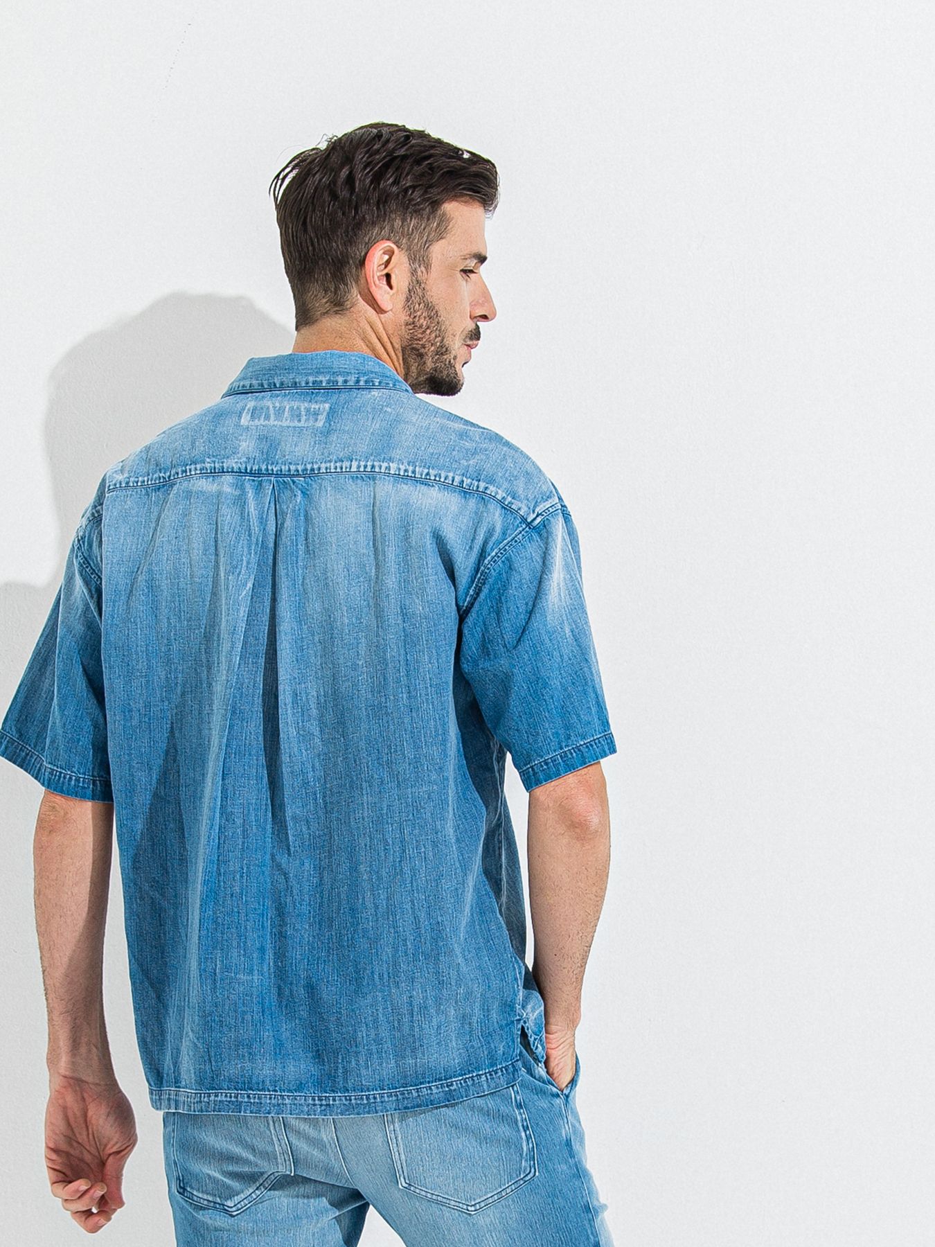 【予約品】ZACK HALF DENIM SHIRT / ザックハーフスリーブスリーブデニムシャツ / ライトインディゴ