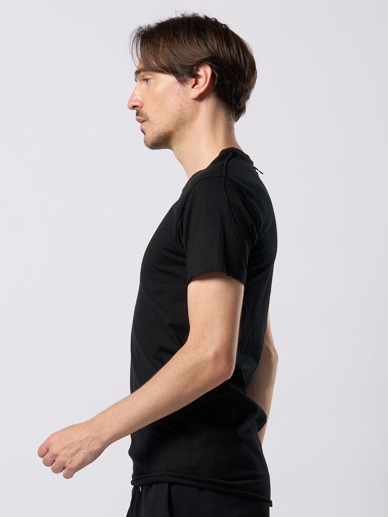 【予約品 9月23日(火) 締切】cut-off crew-neck S/S / カットオフ クルーネック ショートスリーブ / ディープブラック
