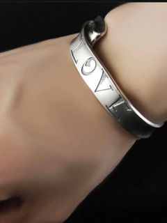 Message On Ribbon Bangle LOVE S
