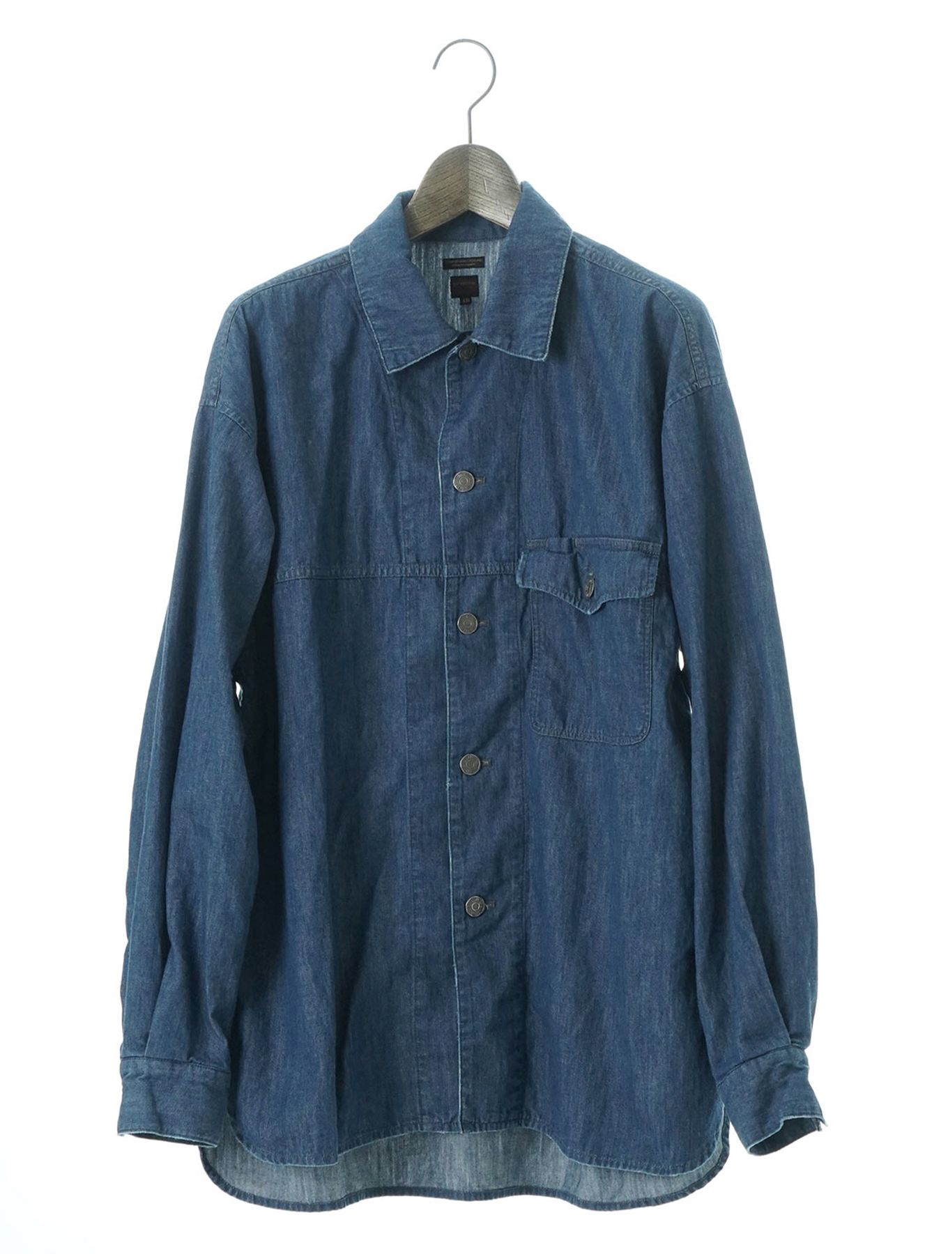 【予約品 10月26日(日) 締切】90sDENIMSHIRTS used / ユーズドデニムオーバーシャツ / INDIGO×NAVY