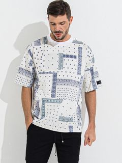 【予約品 】BANDANA OVER TEE / バンダナオーバーサイズTシャツ / ホワイト