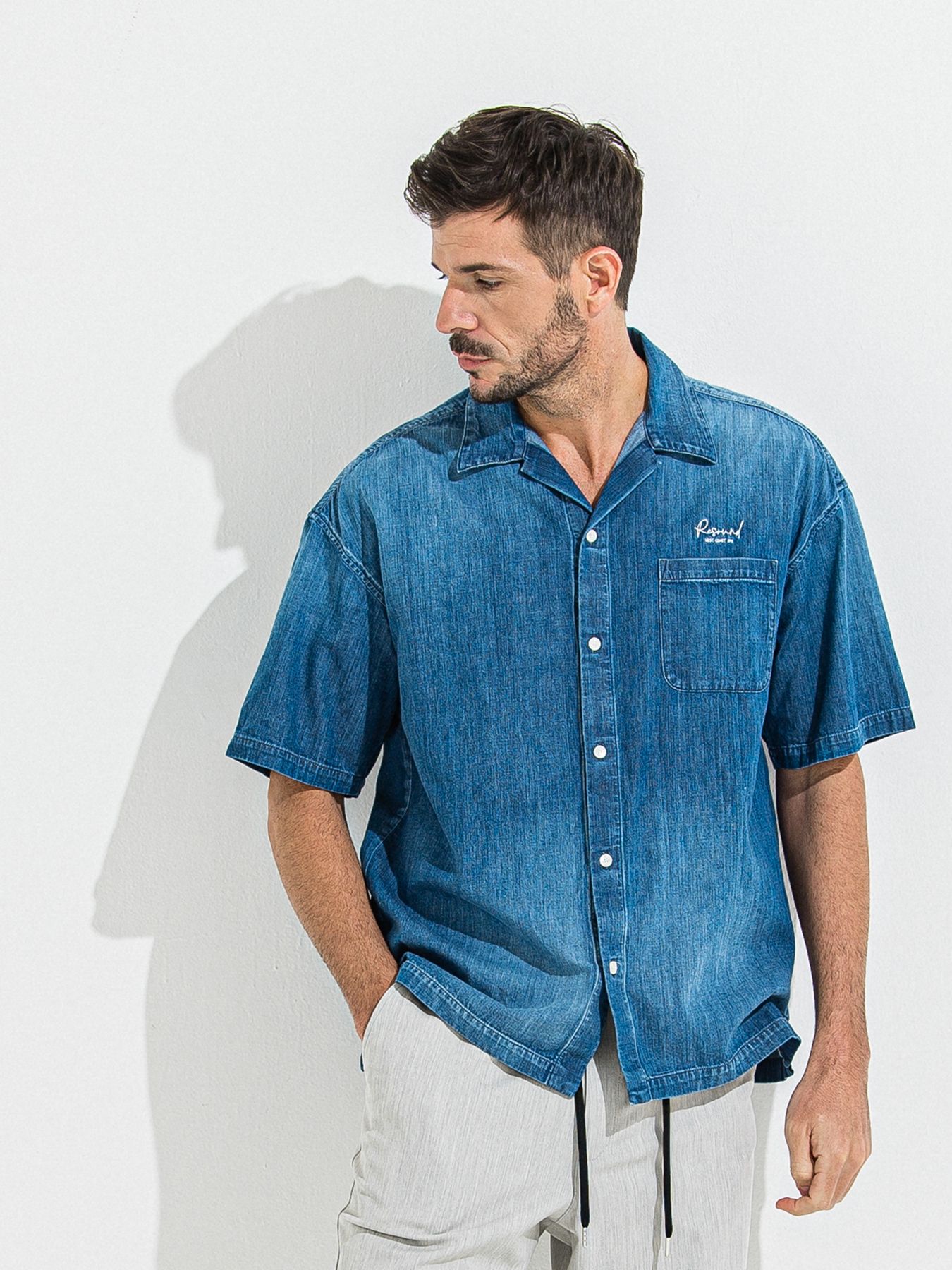 【予約品 】ZACK HALF DENIM SHIRT / ザックハーフスリーブデニムシャツ / ダークインディゴ