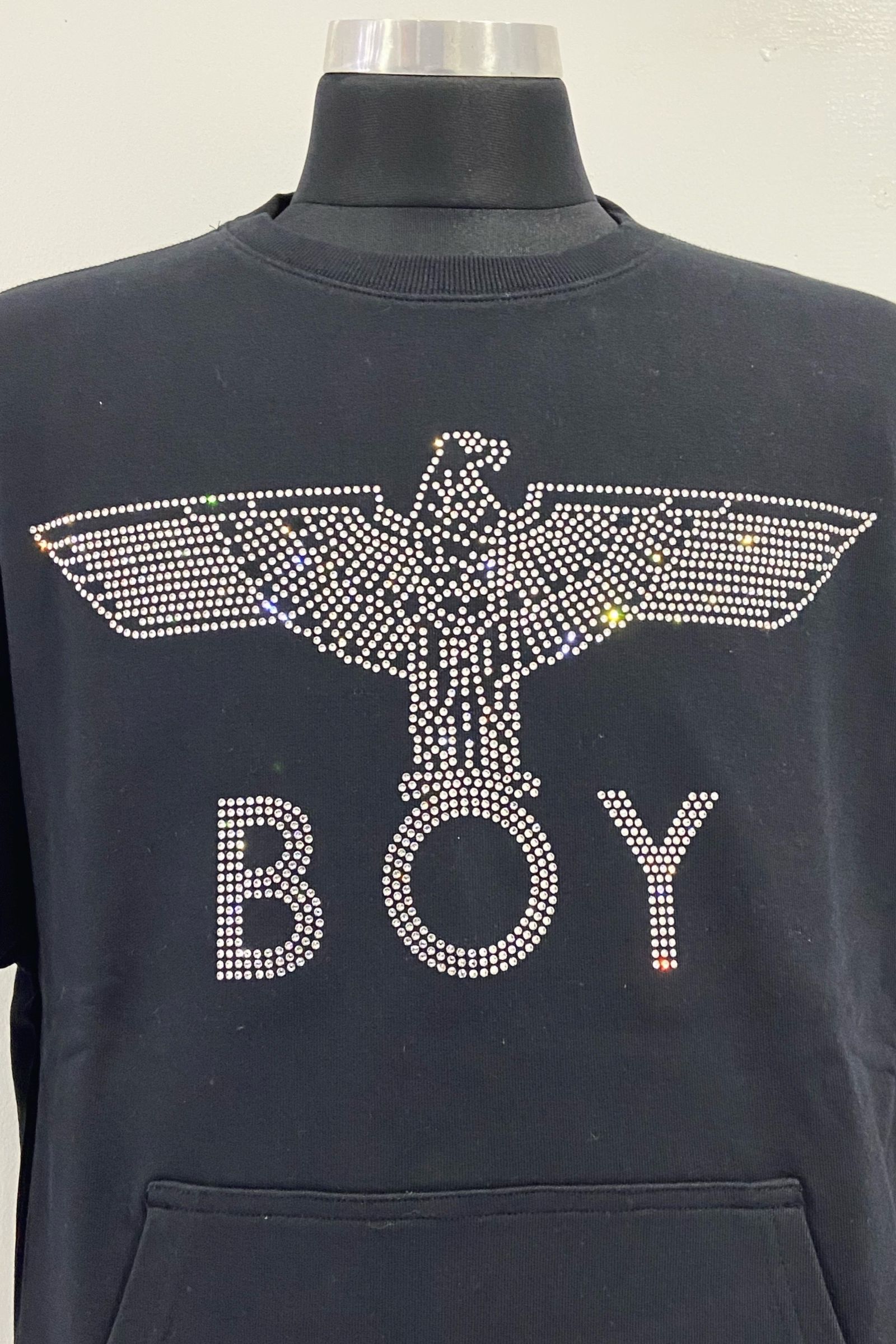 EAGLE BOY swarovski スワロフスキ スウェット / BLACK 【BOY LONDON】