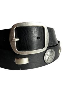 CONCHO LEATHER BELT / レザーベルト / ブラック