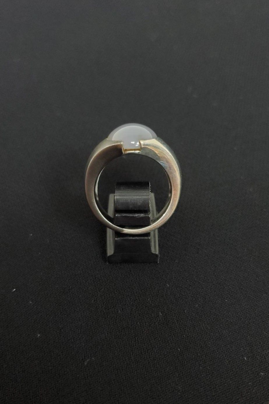 2 TONE WRAP RING / SV925.MATTE BK. GRAY ONYX