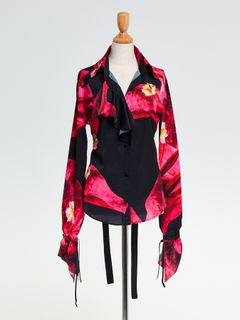 【予約品 10月26日(日) 締切】Lace Up Shirt / レースアップシャツ / ブーゲンビリア