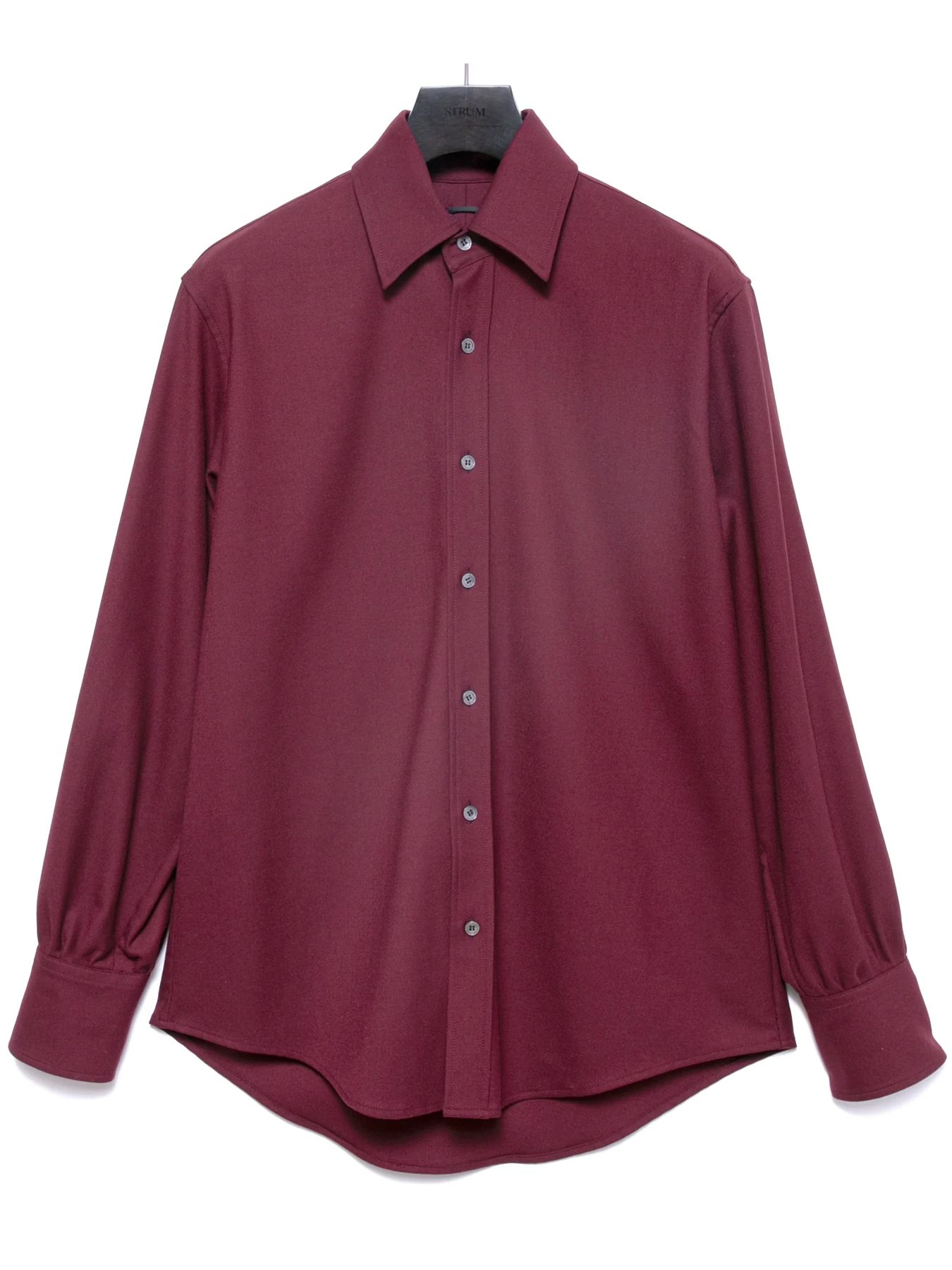 ウォッシャブル ウールレーヨンポリ ツイル ドレスシャツ / BURGUNDY