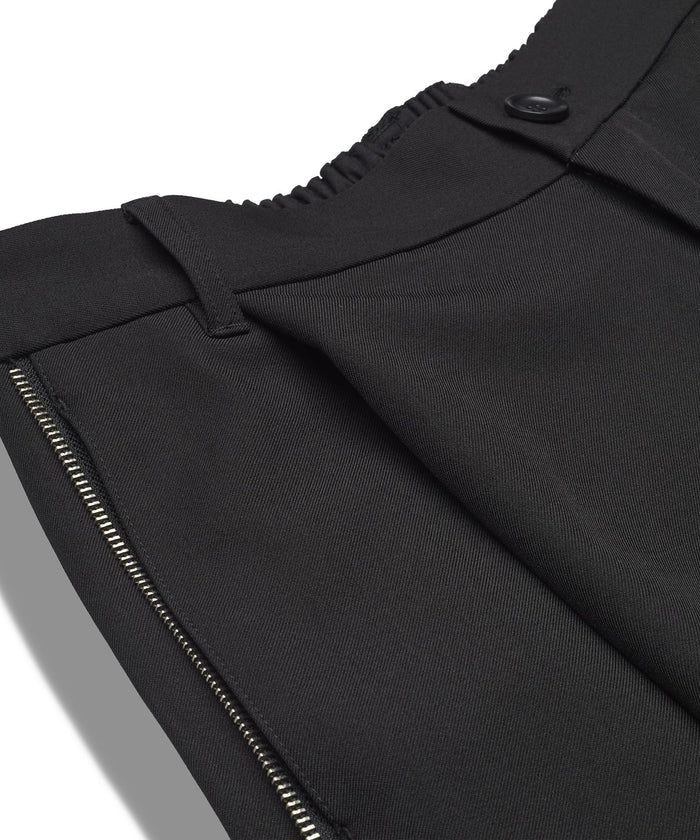 サイドZIPイージーワイドトラウザーズ/ ブラック【NOID.】