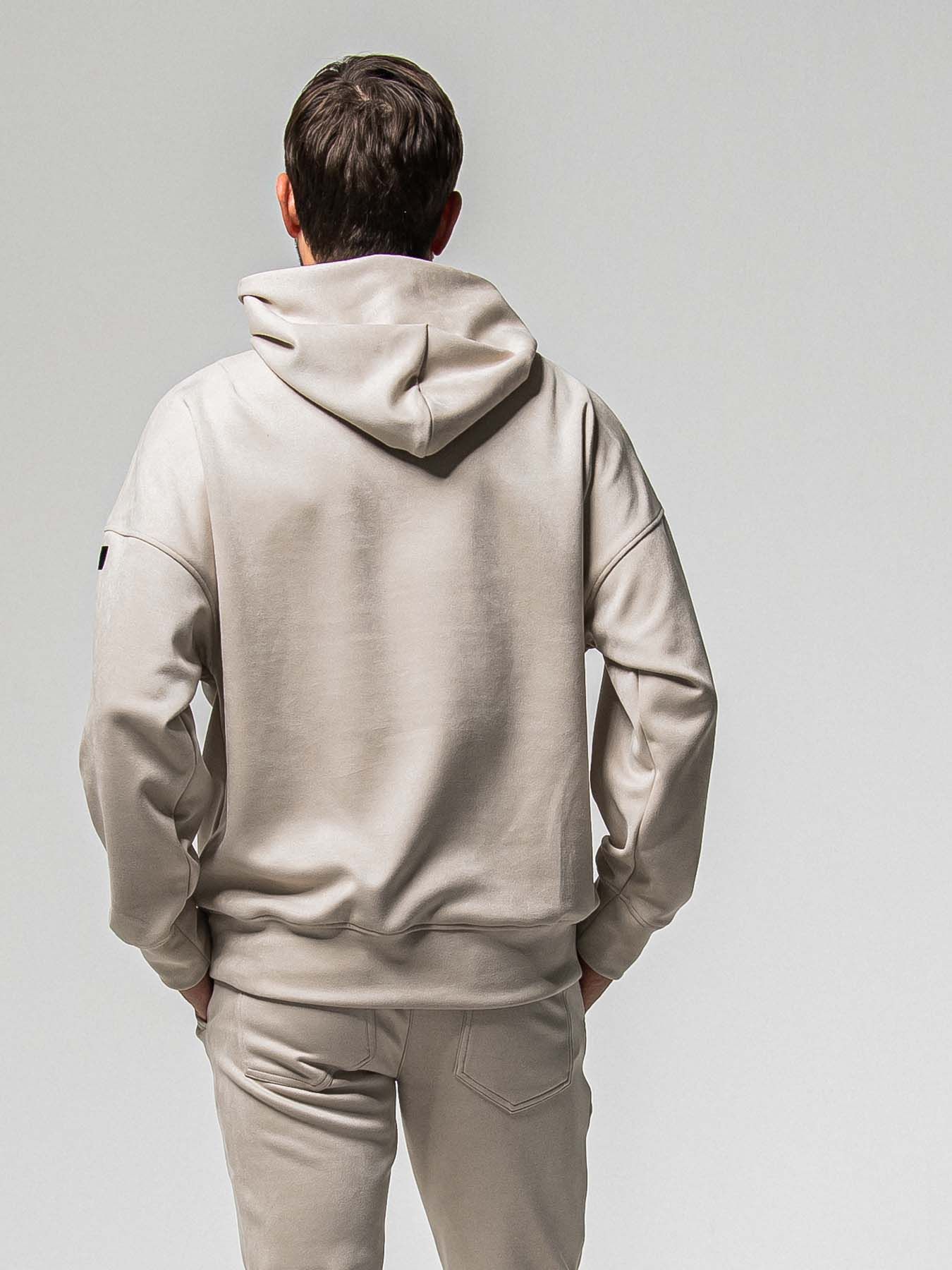 【予約品 8月31日(日) 締切】SUEDE LOOSE HOODIE / スウェード ルーズフーディ / グレージュ