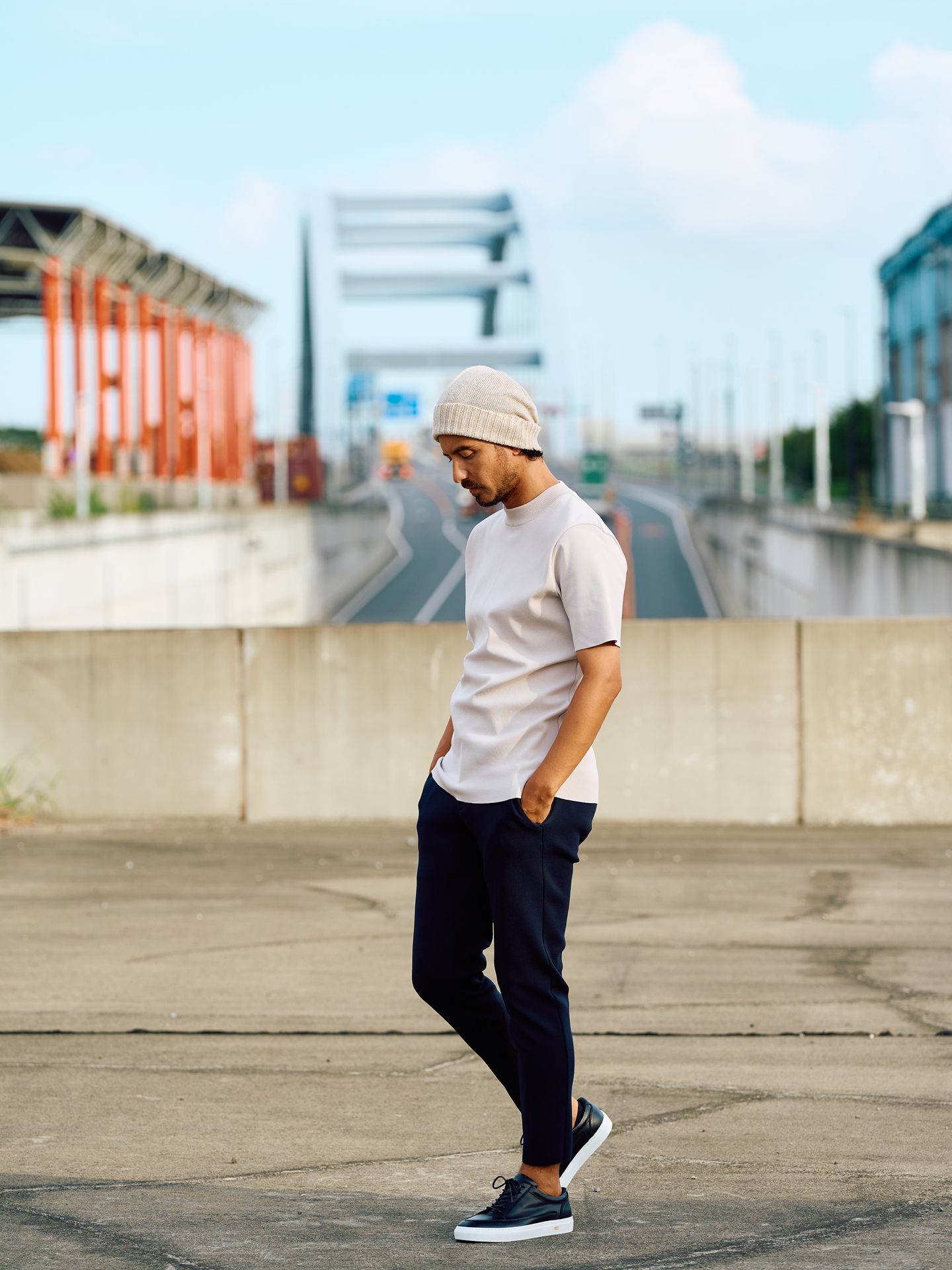 【予約品9月19日 10時締め】 function knit easy slacks  / スラックス / ブラック