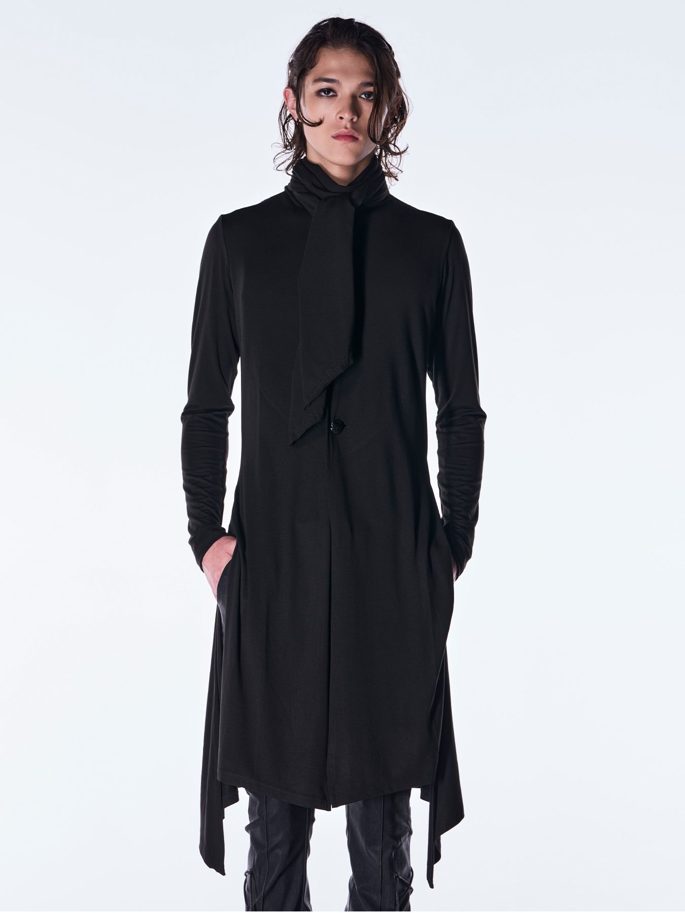 【予約品 6月29日(月) 締切】Heat Tech BEATENJIKU Stole Cardigan / ストールカーディガン / ブラック