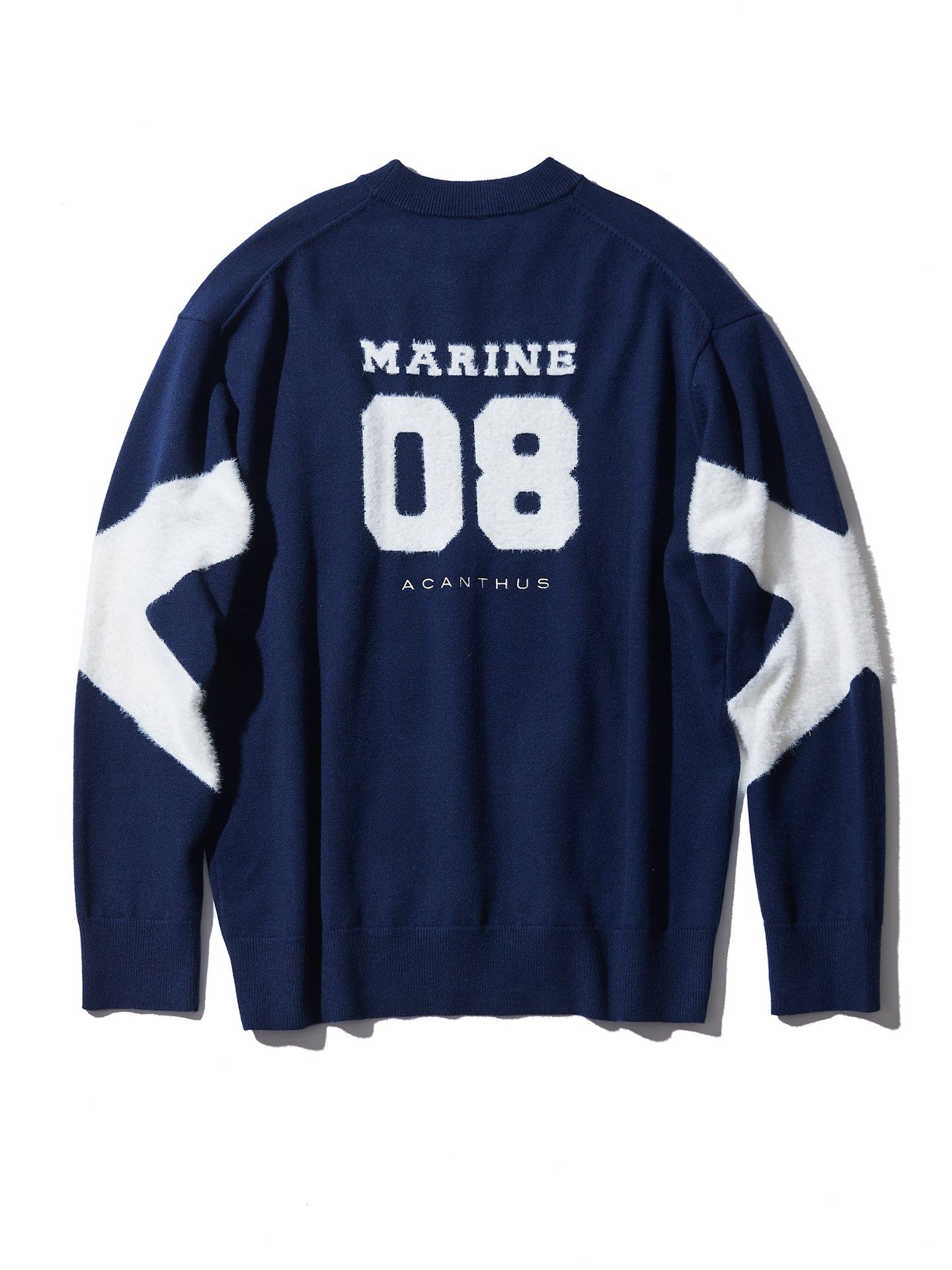 muta Arm Line Knit / コラボニット / ネイビー 【Acanthus×muta MARINE】