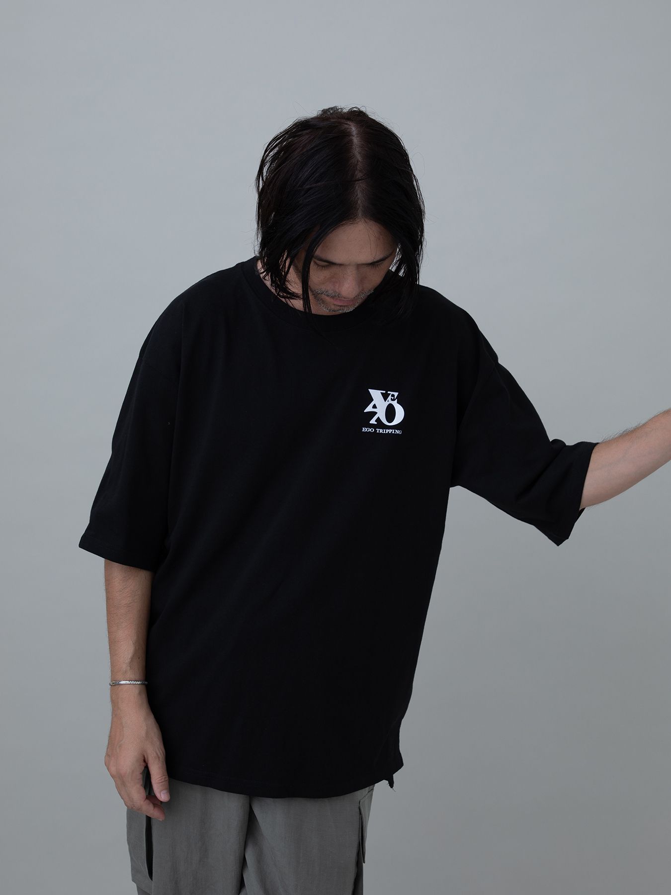 【予約品 11月23日(日) 締切】PRINTTEE-B short / ロゴプリント Tシャツ / BLACK