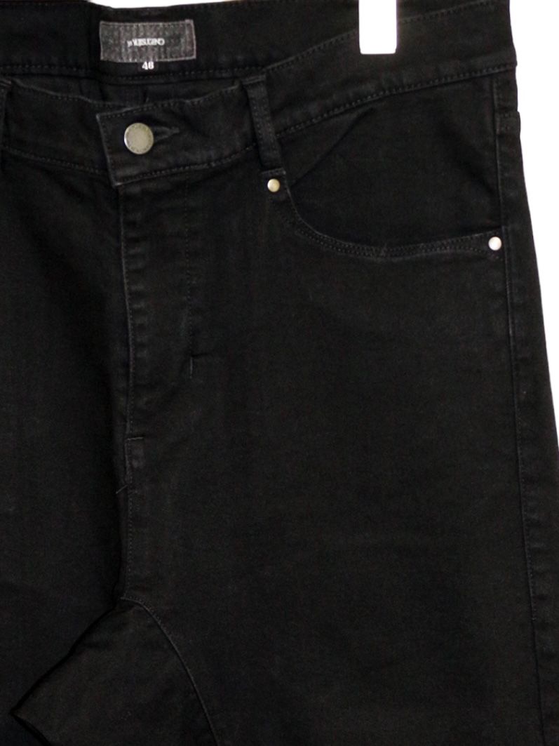 Supima High Power Stretch Denim Semi Sarouelセミサルエル Pants / BLACK 【ys Yuji SUGENO】