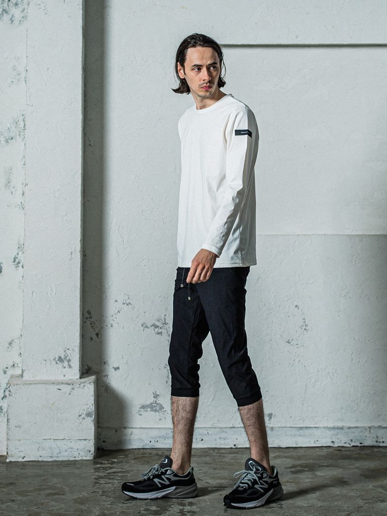 RE cropped PT / ナイロンイージークロップドパンツ / ブラック