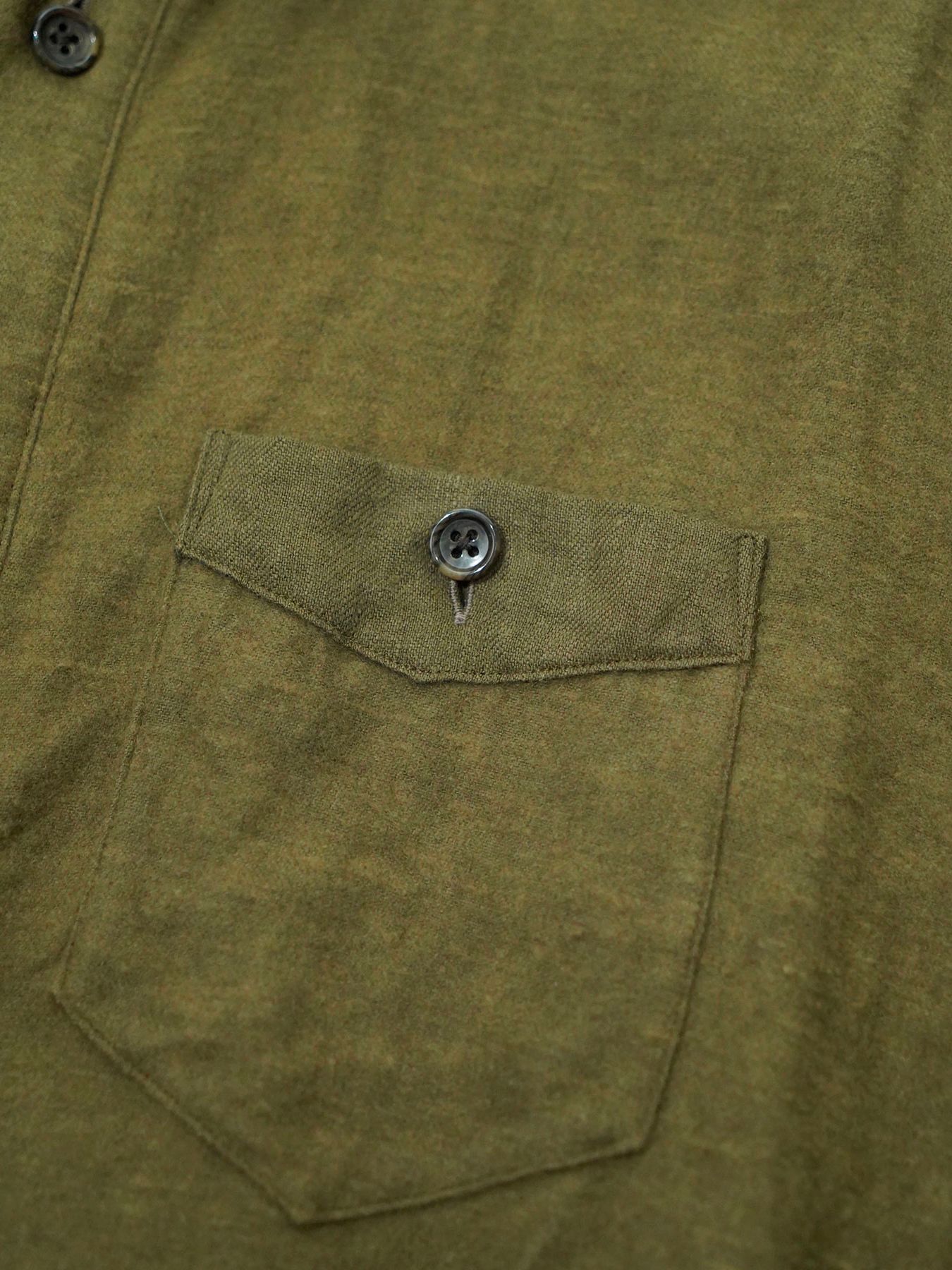 【予約品 5月7日(水)AM10時  締切】Brushlinen / リネンシャツ / オリーブドラブ