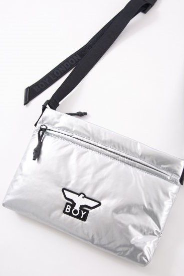 PADDING NYLON BAG ショルダーバッグ / SILVER 【BOY LONDON】