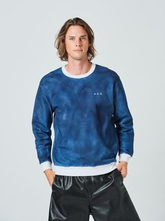 (予約品2023年10月19日18時締め) Spray Dye Crewneck Sweatshirt / プルオーバー / ネイビー