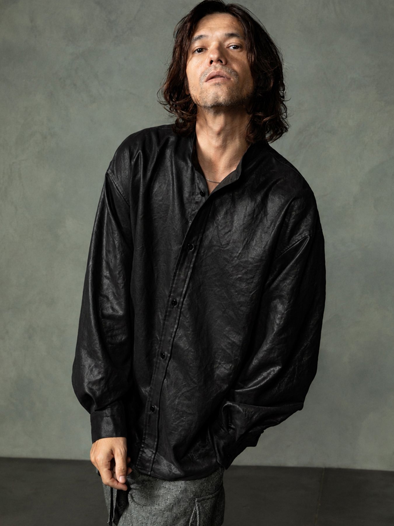 【予約品 7月5日(日) 締切】LUSTER OFFICERSHIRTS / ラスターオフィサーシャツ / ブラック