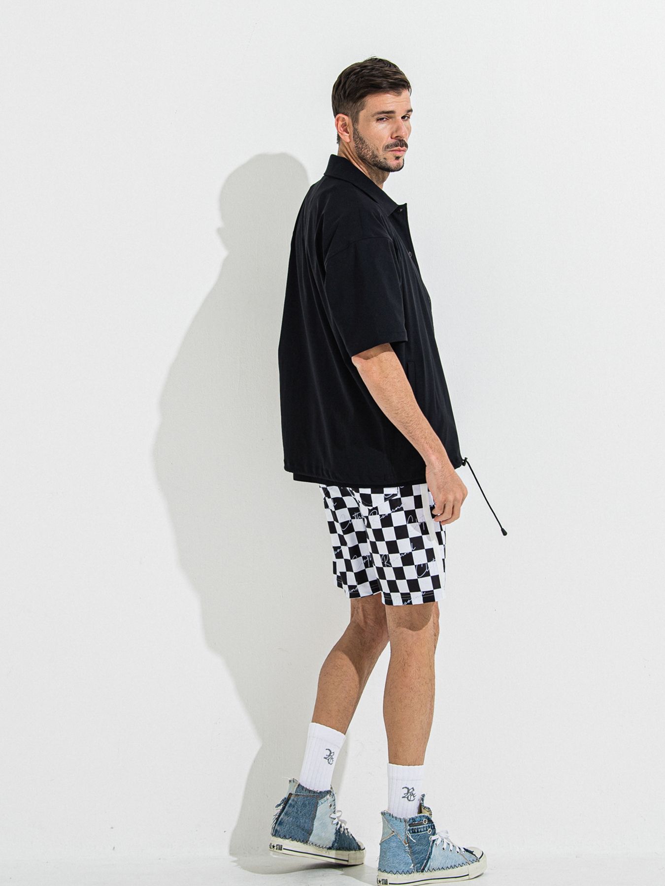 【予約品 】NYLON OVER T /  ナイロンオーバーサイズTシャツ / ブラック