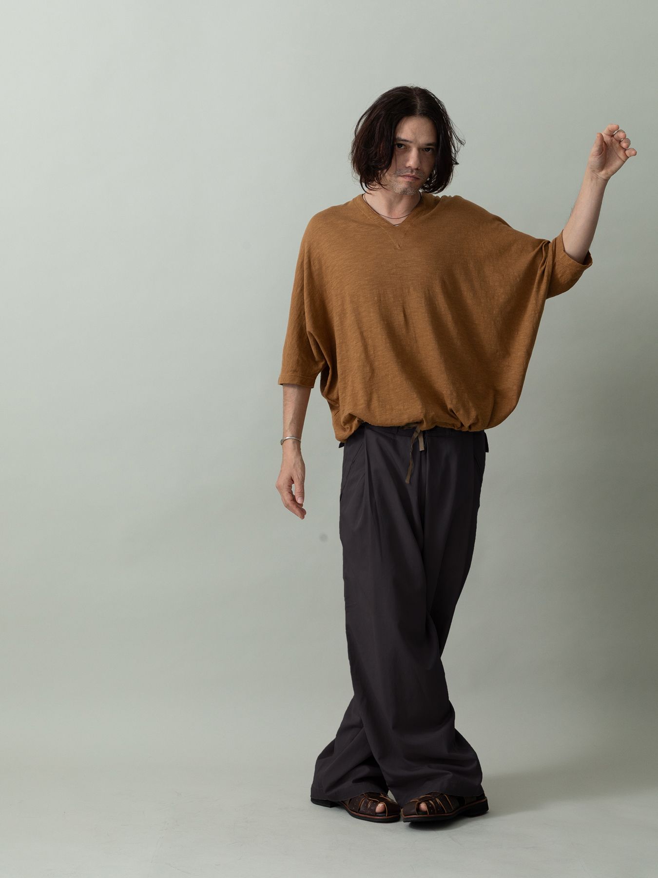 【予約品 2月1日(日) 締切】OVERTROUSERS / ボックスタックトラウザーズ / ダークブラウン