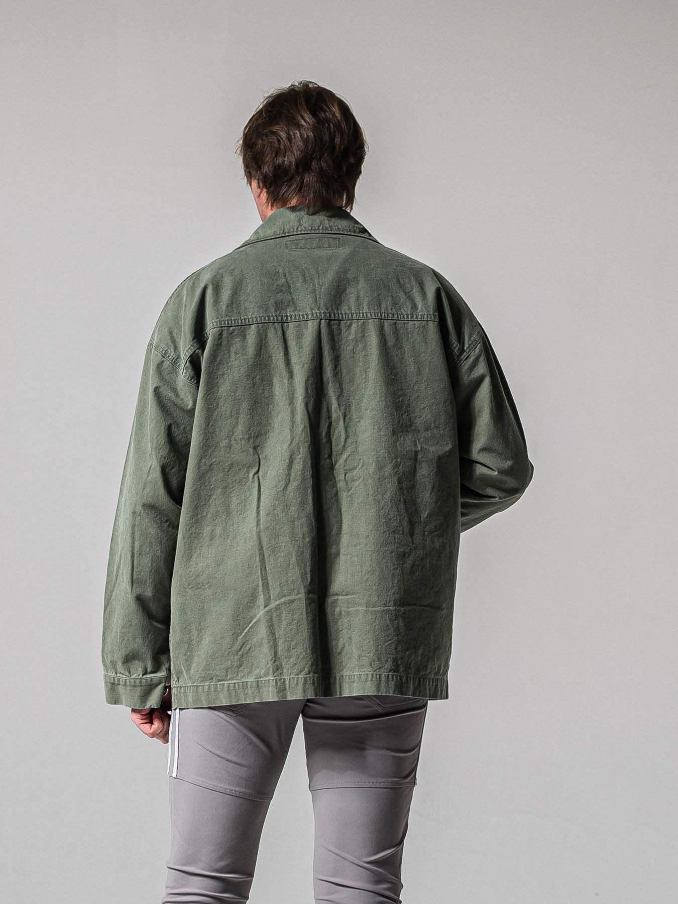 【予約品 11月16日(日) 締切】RC COVER ALL / ミリタリーキャンバス カーバーオールジャケット / ダークカーキ