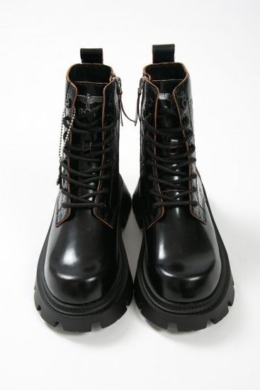 8 HOLE LACE UP BOOTS レースアップブーツ / BLACK 【BOY LONDON】