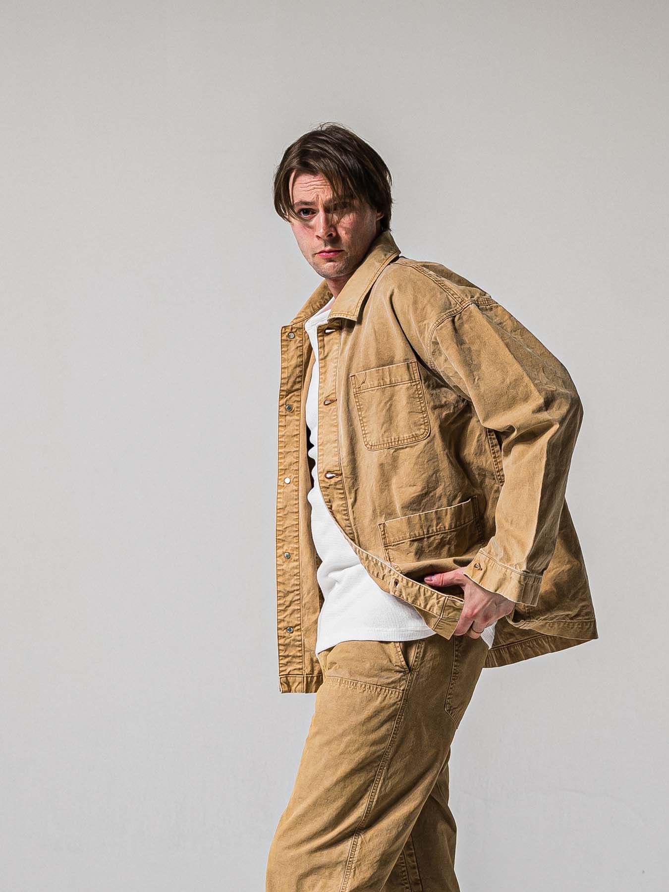 【予約品 11月16日(日) 締切】RC COVER ALL / ミリタリーキャンバス カーバーオールジャケット / ダークブラウン