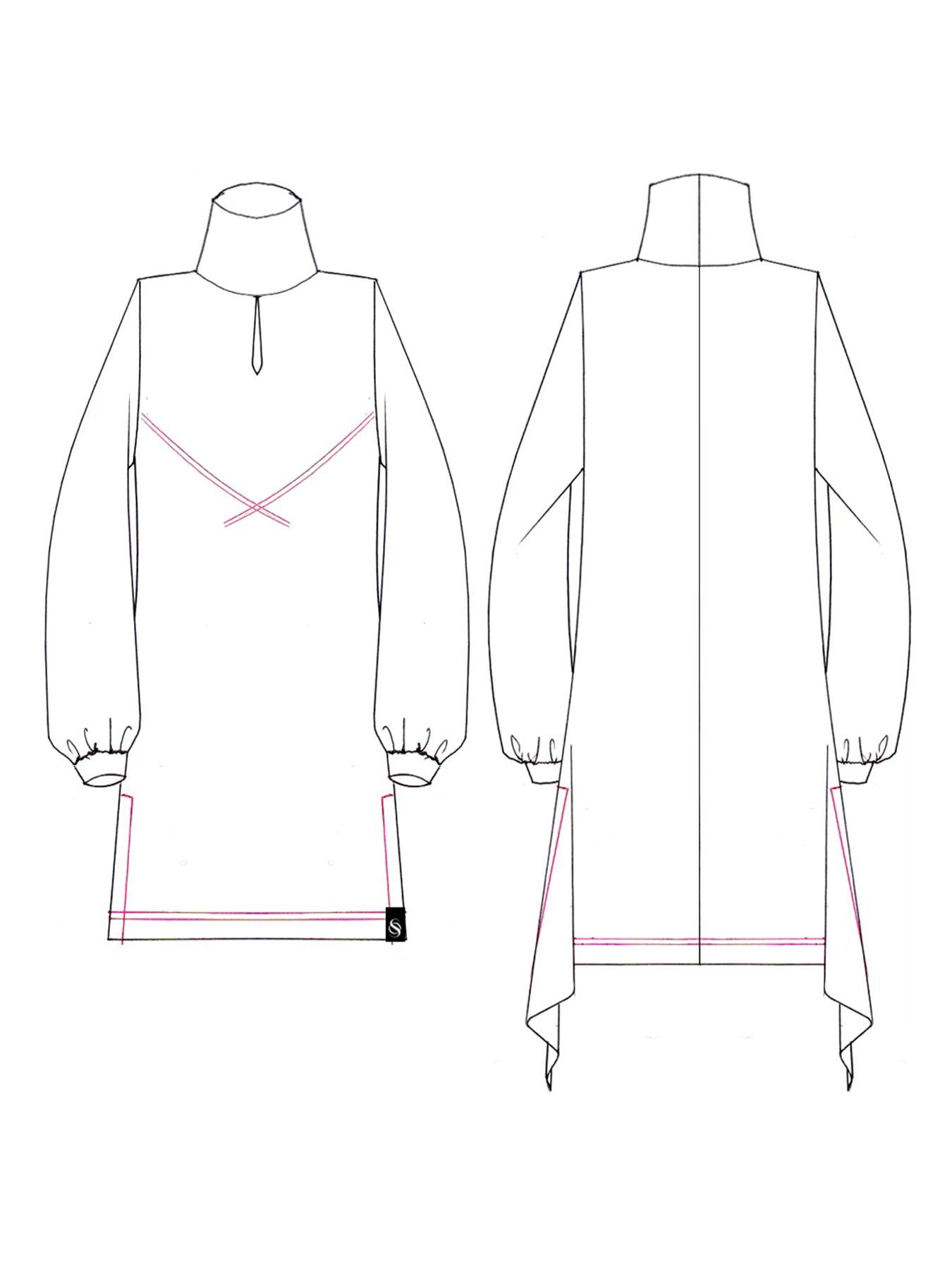 【予約品 5月18日(日) 締切】Turtle Flare Pull Over / タートルフレアプルオーバー / ブラック