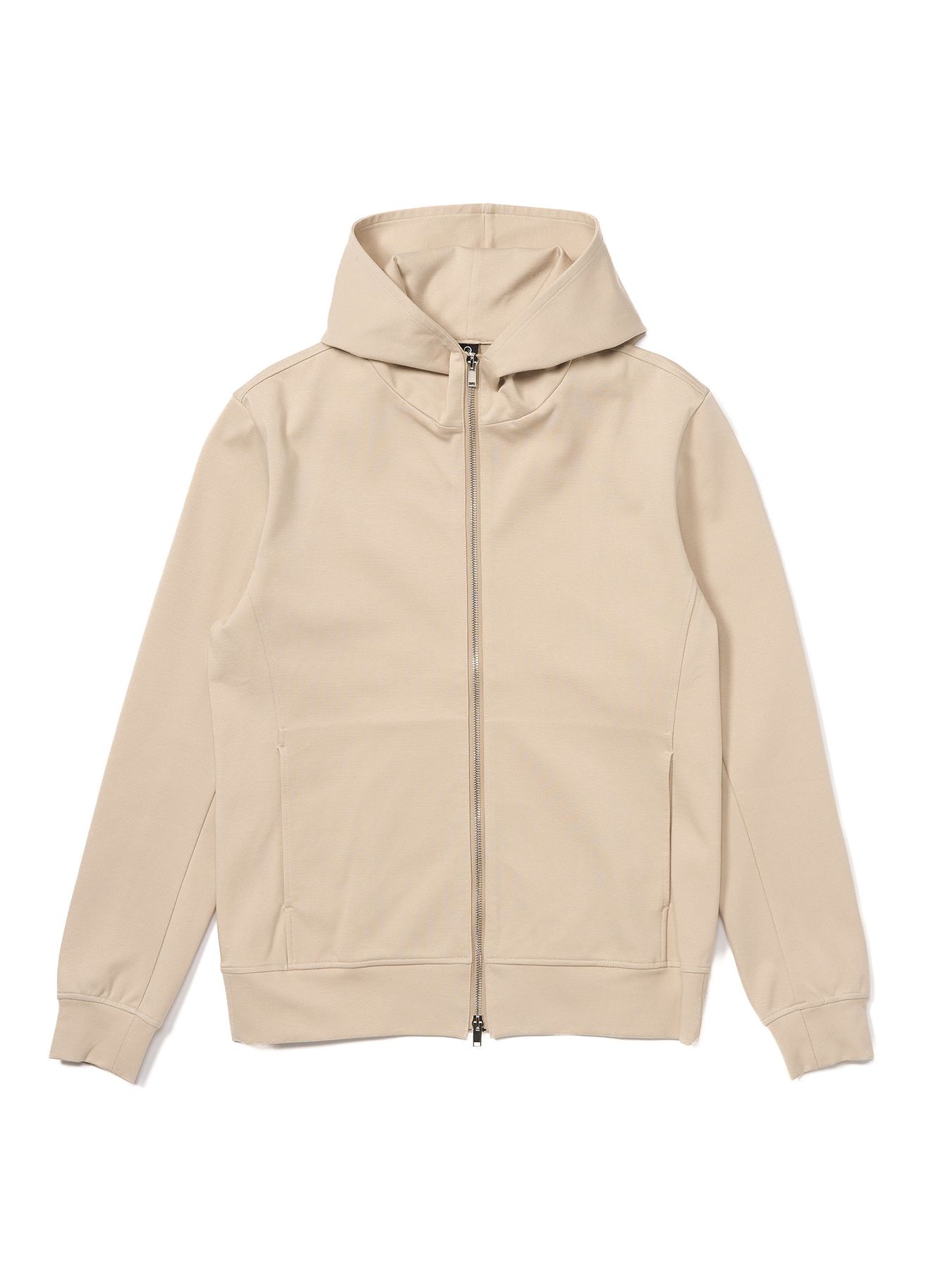 【予約品 9月23日(火) 締切】high neck zip-up parka / ハイネック ジップアップパーカー / ライトベージュ