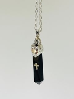 One off OBSIDIAN with DIAMONDS NECKLACE / 限定商品 オブシディアンウィズダイヤモンドネックレス