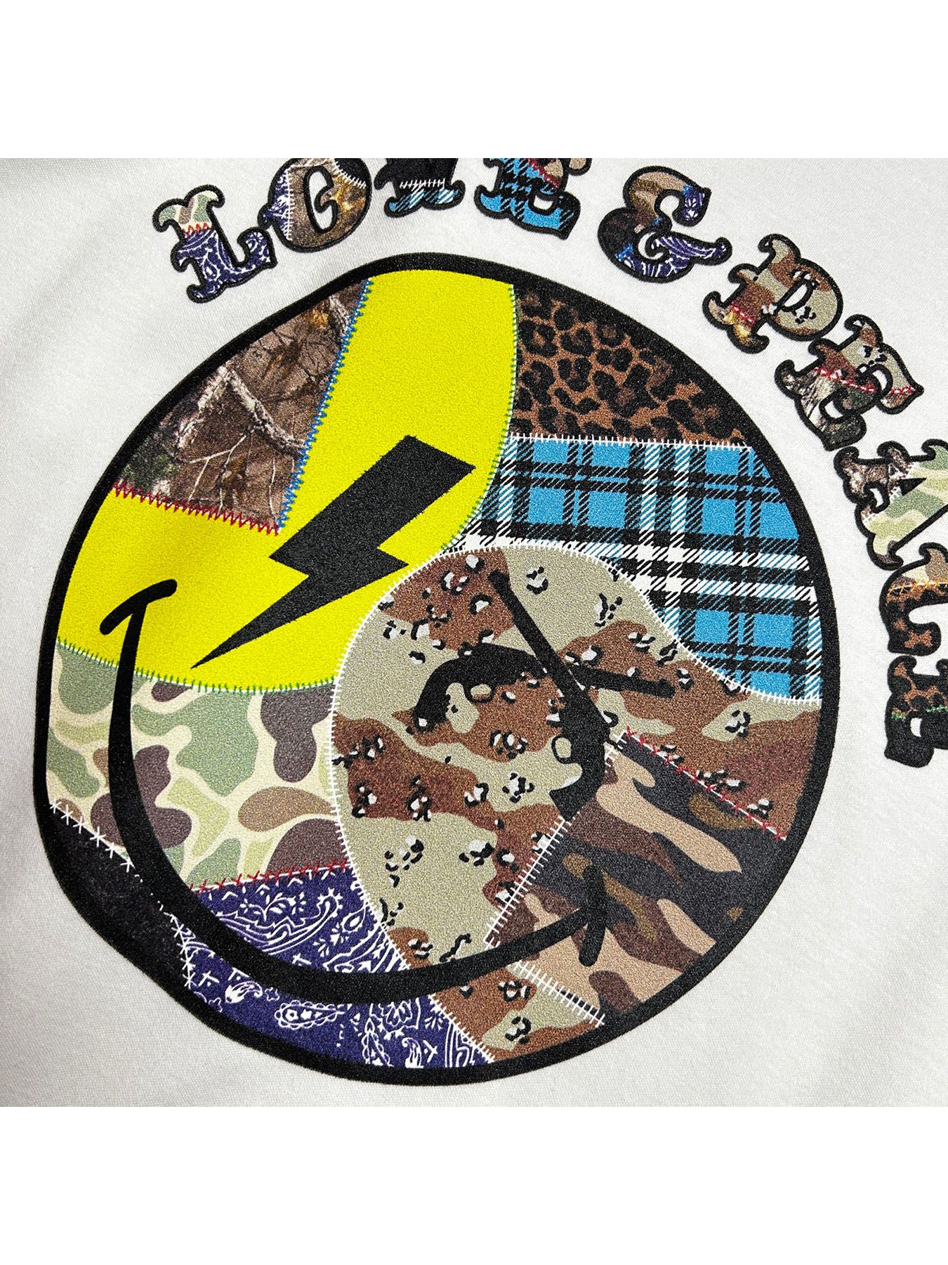 【予約品 8月10日(日) 締切 】PATCH SMILE S/S T / パッチスマイル Tシャツ / ホワイト