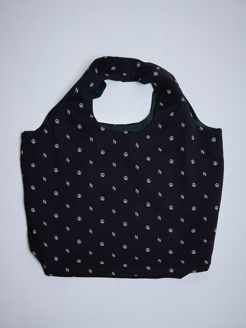 【予約品 4月26日(日) 締切】Peace Dot Shoulder Tote Bag / ピースドット ショルダートートバッグ / ブラック