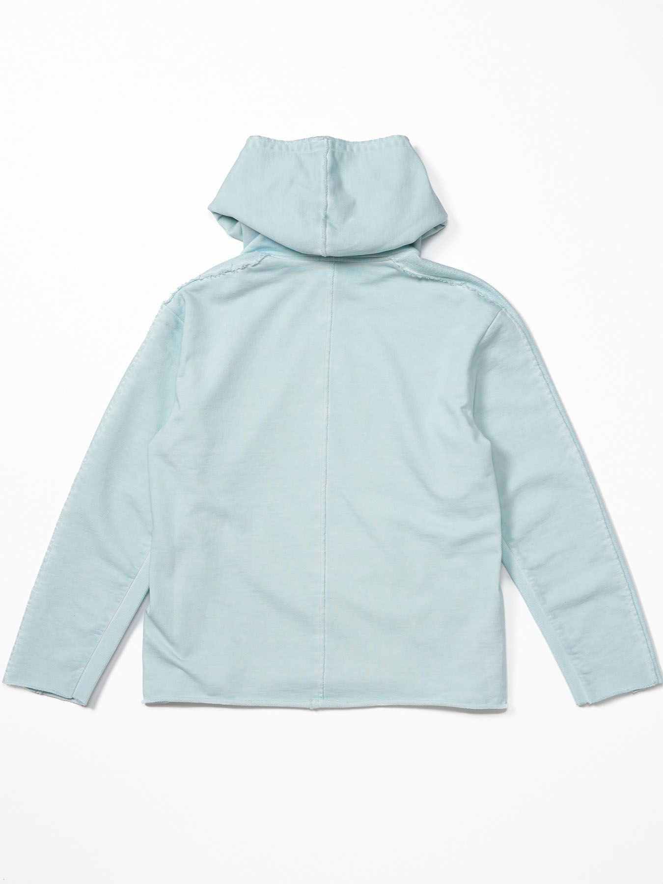 【予約品 9月23日(火) 締切】cut-off pull parker / カットオフ プルパーカー / アイスブルー