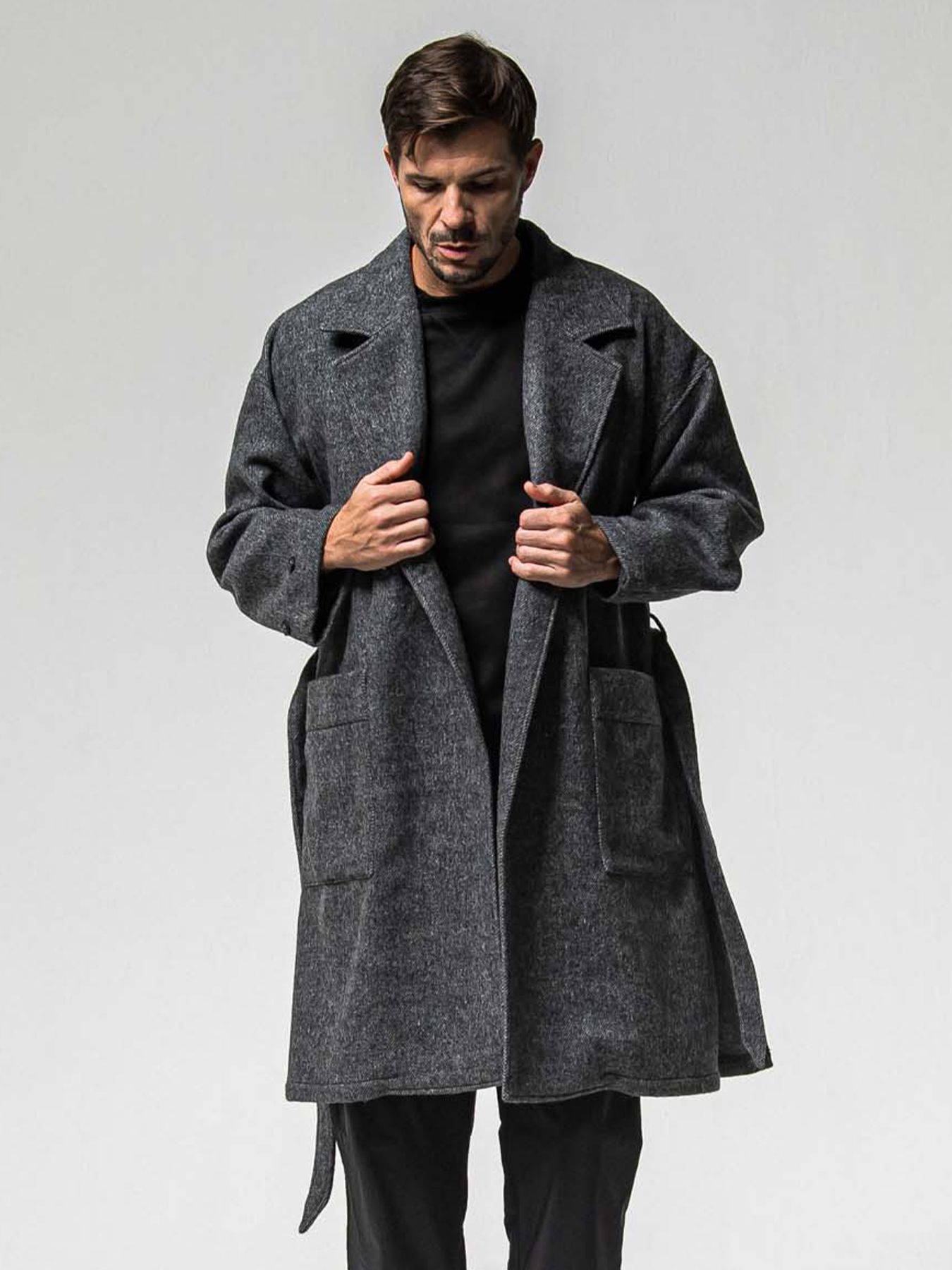 【予約品 】GOWN OVER COAT / ガウンオーバーコート / グレー