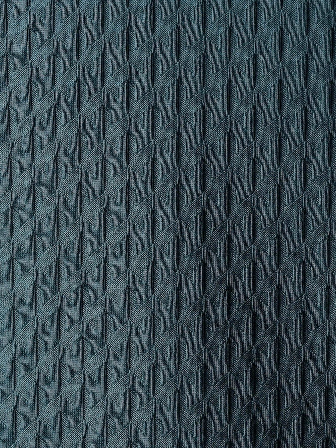 リンクスジャカードスキッパーポロシャツ / ブルー【NICOLE CLUB FOR MEN】