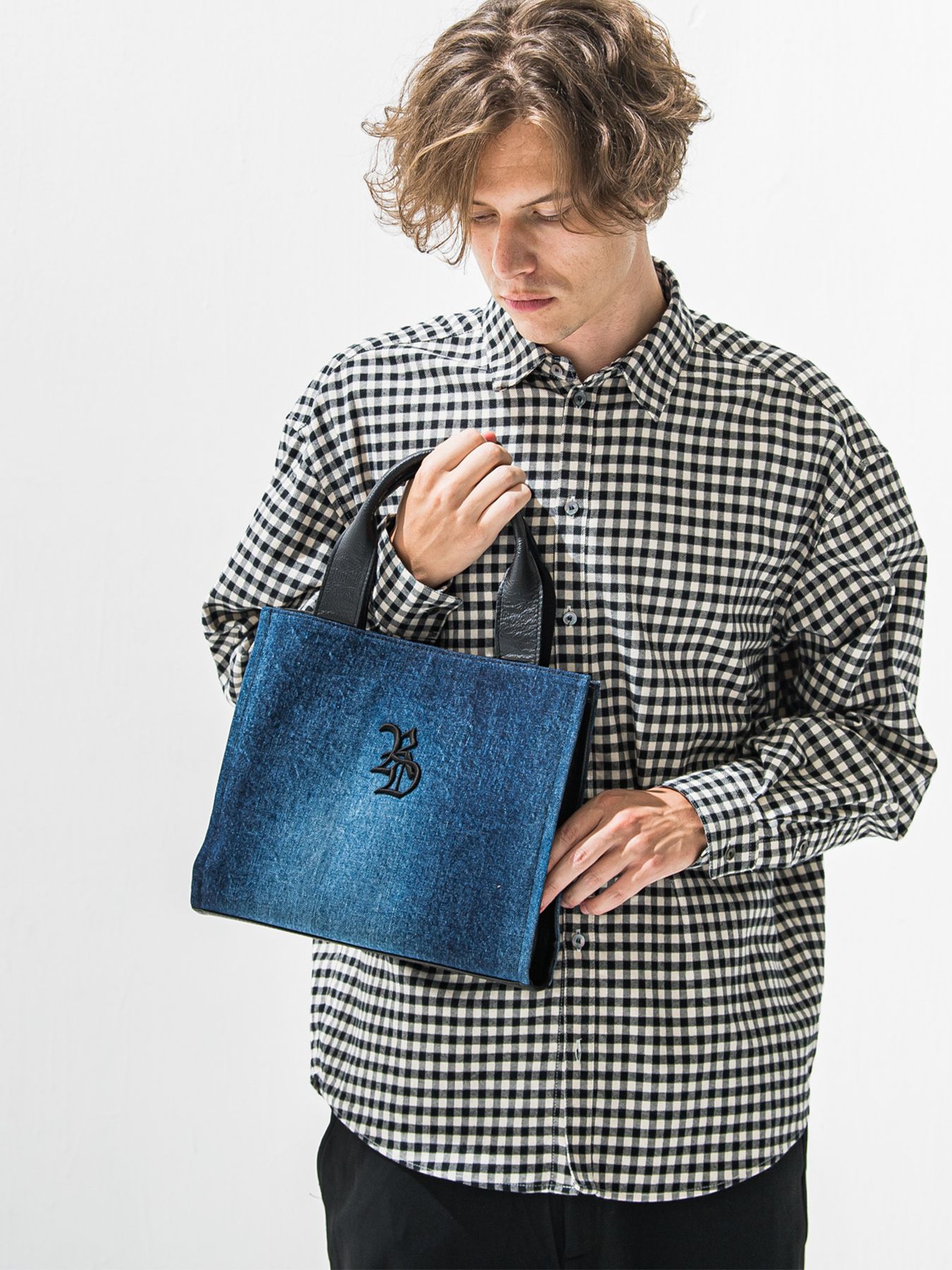 【予約品 9月6日(日) 締切】DECADEコラボ DENIM MIDDLE TOTO BAG / デニムミドルトートバッグ / デニム