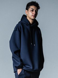 《予約品》 cardboard hoodie / ダンボールニットパーカー / ネイビー