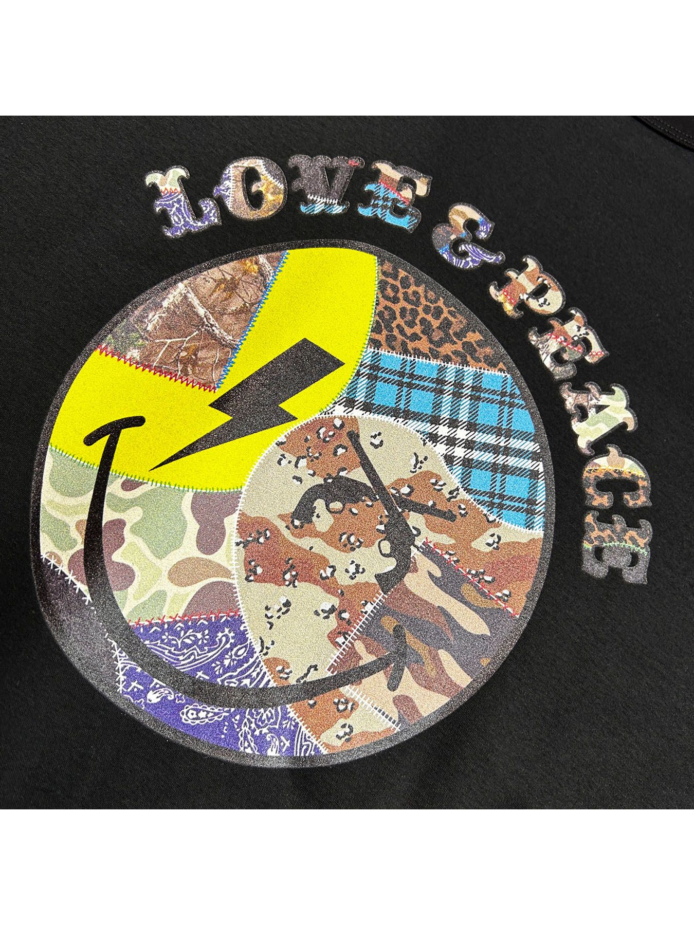 【予約品  】PATCH SMILE S/S T / パッチスマイル Tシャツ / ブラック