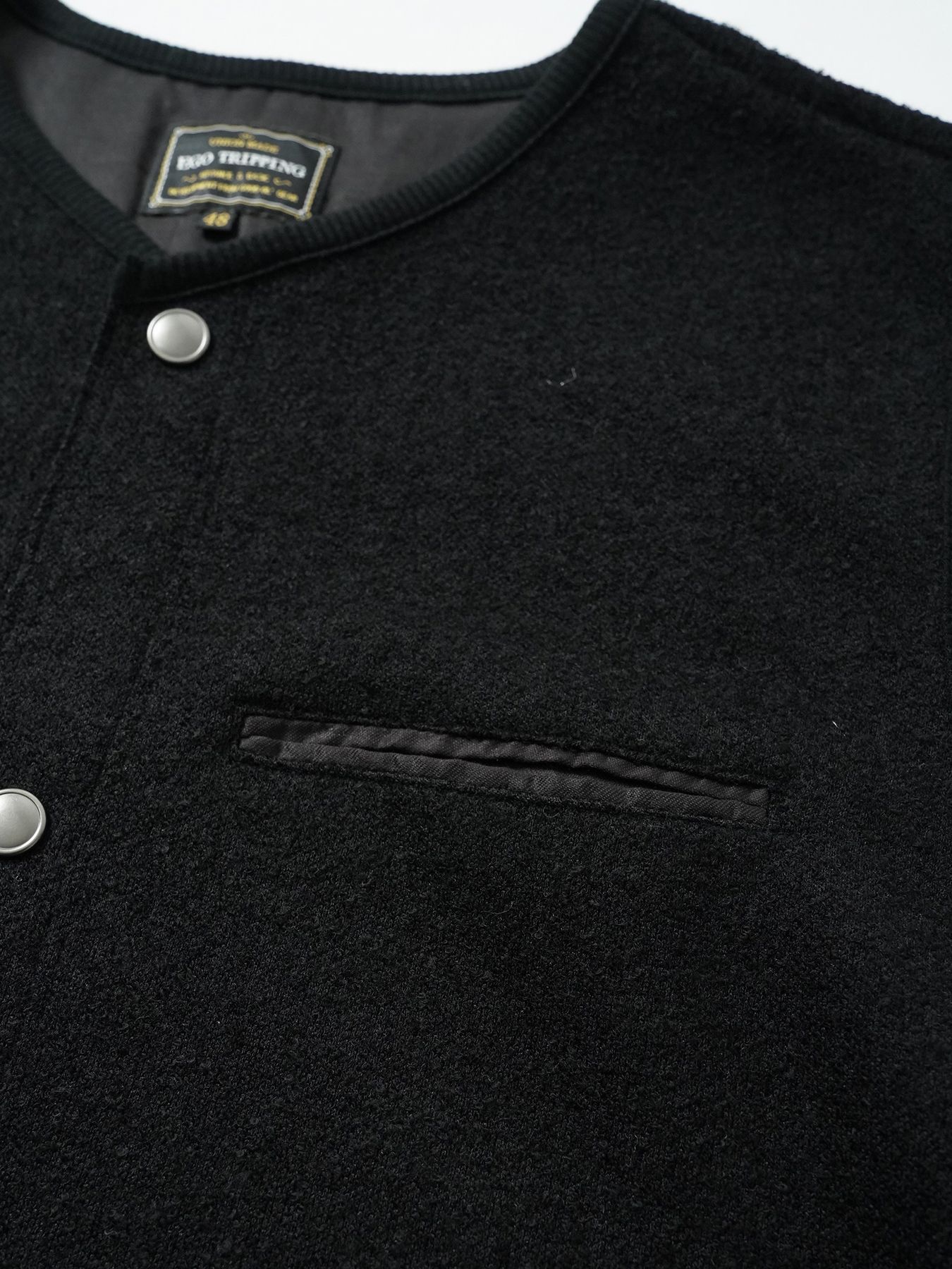 【予約品 5月27日(水) 締切】BOUCLE-VEST / ウール混ブークレー ベスト / ブラック
